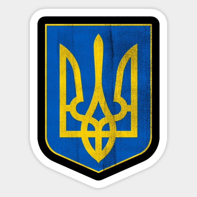 Ukraine Vintage Coat of Arms Sticker by zurcnami